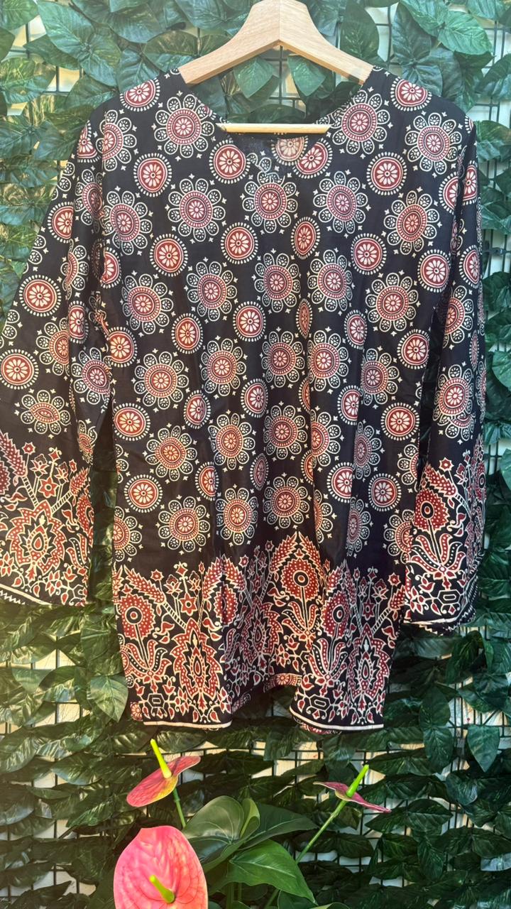 Ajrak Short Kurti